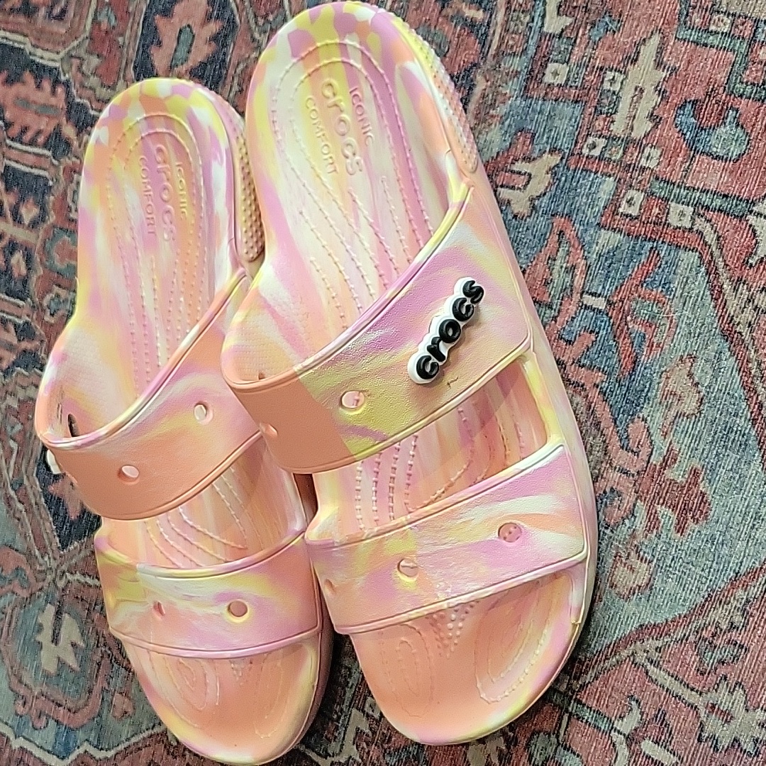 Crocs UnisexAdult Classic TwoStrap Slide Sandals